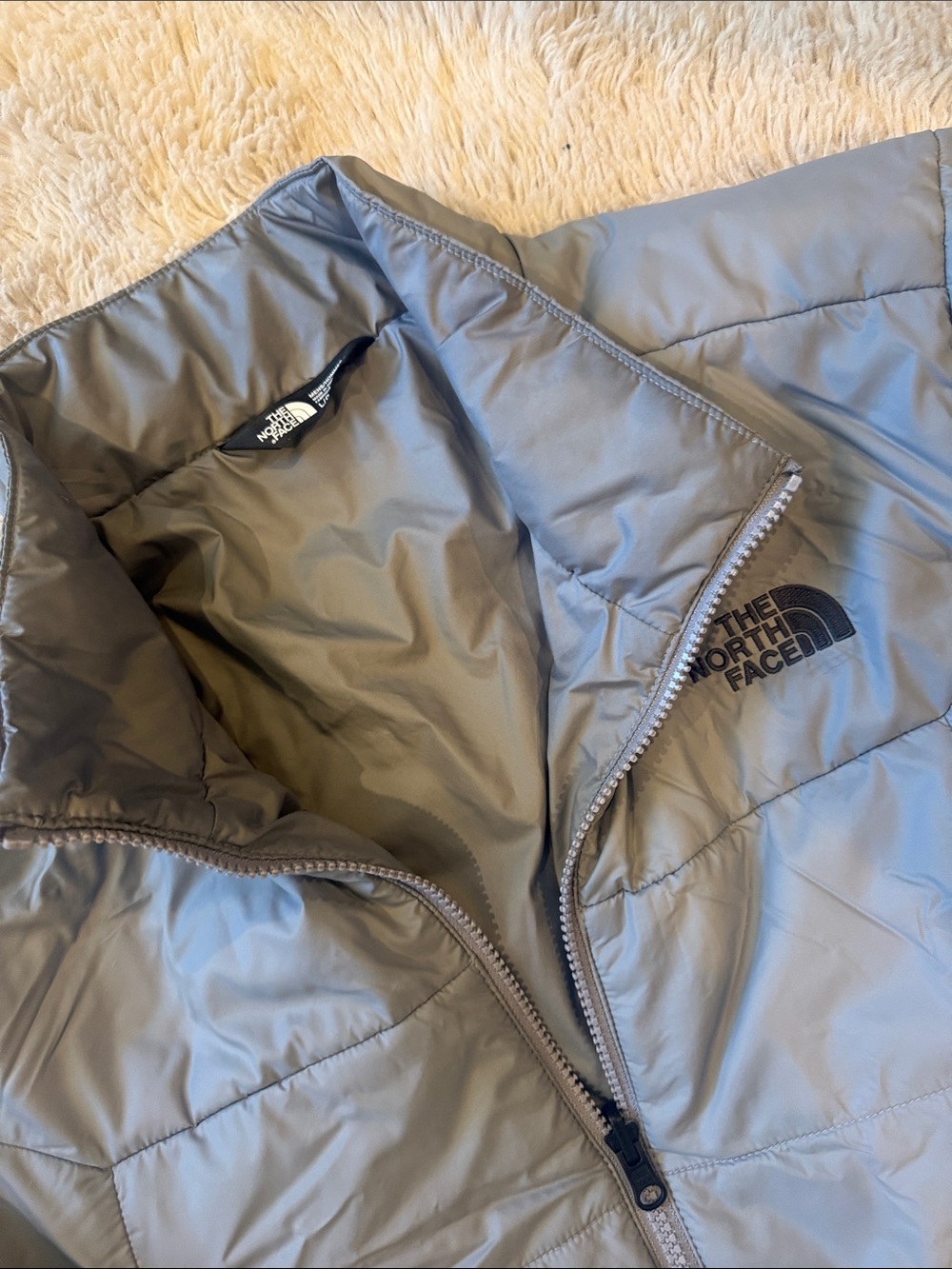 The North Face Women's Gray Quilted Puffer Jacket
